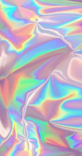 Rainbow Holographic Fractal Like Wallpaper With Image
