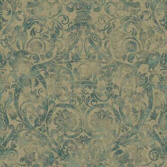 Interior Place Taupe Brl98075 Bali Damask Wallpaper