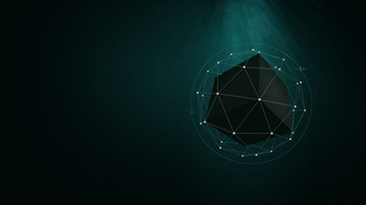 Black Cube In A Triangles Cage Wallpaper