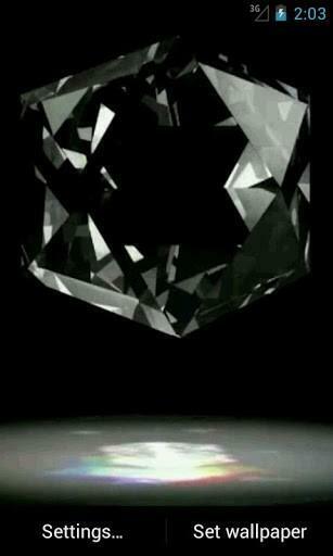 Bigger Black Diamond Live Wallpaper For Android Screenshot