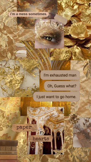 Desktop Wallpaper Gold Aesthetic Collage