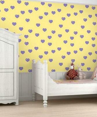 Love This Wallcandy Arts Butter Lavender Hearts Removable Wallpaper