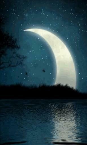 Bigger Crescent Moon Live Wallpaper For Android Screenshot