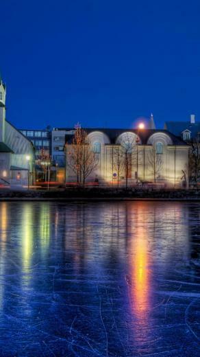 Winter Iceland Ice Reykjavik HDr Wallpaper For iPhone Plus