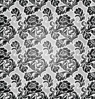Black And White Floral Victorian Wallpaper Background