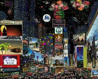 Sfondo Cars Times Square New Year Wallpaper S