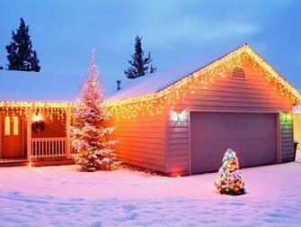 Christmas Wallpaper House With Lights Jpg