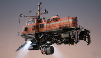 Dieselpunk Simple Background Technology Pipes Vehicle Diesel
