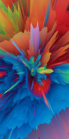 Particle Explosions Dimensional Warp Phone Wallpaper Colorful
