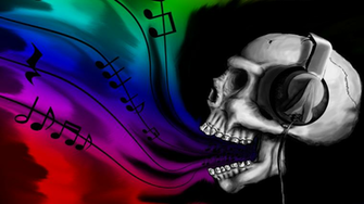 Headphones Skulls Wallpaper Music