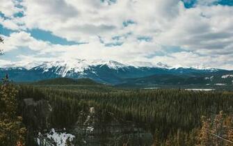 Wallpaper Mountains Trees Distance