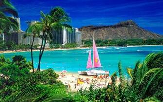 Waikiki Oahu Hawaii HD Desktop Wallpaper Widescreen