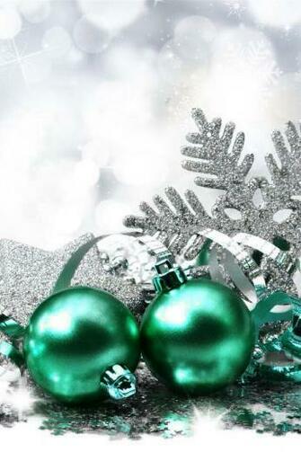 Teal Ornaments iPhone Wallpaper