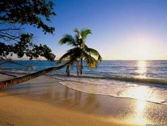 Tropical Beach Sunset One HD Wallpaper Pictures Background