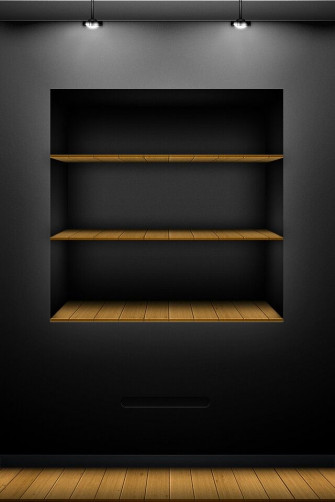 Samantha Keller On Shelf Homescreen Purple Wallpaper
