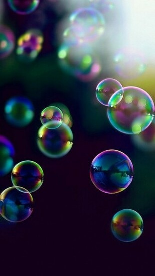 Colorful Bubbles In Sunlight Wallpaper iPhone