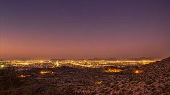 Night Lights Desert Mexico City Wallpaper