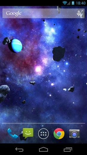 Asteroids 3d Live Wallpaper Para Android Skydivers