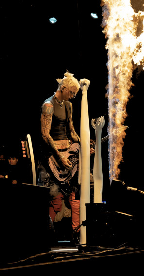 Mgk Something In The Water 4k Amoled Wallpaper Real Rockstar