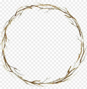 Branches Twigs Sticks Frame Border Wreath Background Watercolor