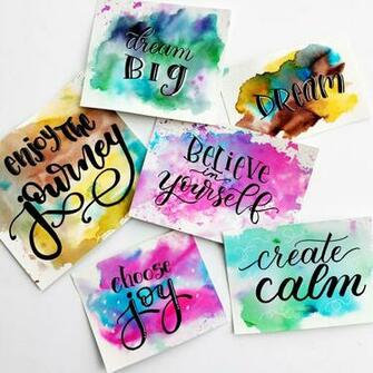 Easy Watercolour Background Techniques For Hand Lettering Quotes
