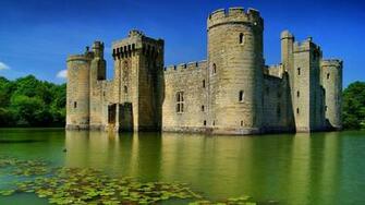 Castle Lake Stone Wallpaper Background Full HD