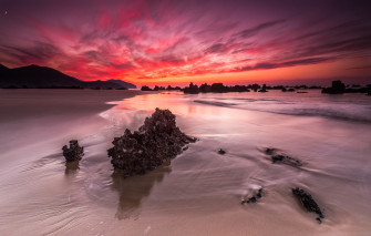 Landscape Beach Sunset Wallpaper HD