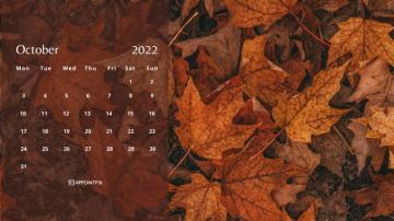 October Wallpaper Calendars Desktop Mobile