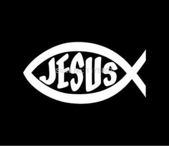 Jesus Fish Cute Cat Style Abstract Background Wallpaper B