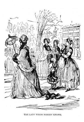 Plush Possum Studio Victorian Illustration A Woman With Little Dog