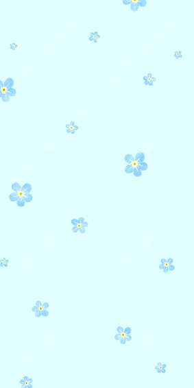 Blue Flowers Aesthetic Wallpaper