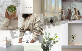 A Collage Of Photos Woman And Plant Wallpaper