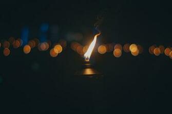 Wallpaper Torch Fire Wick Glare HD Background