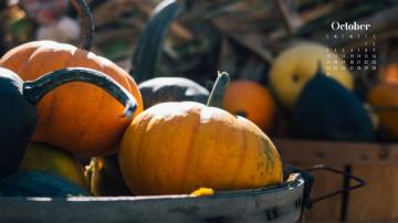October Calendar Wallpaper Best Desktop Phone Background