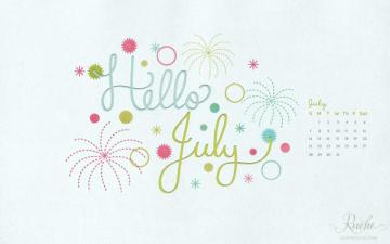 July Desktop Wallpaper Calendar Homemade
