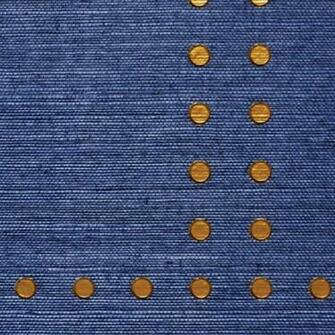 Rivets Gold On Navy Manila Hemp Wallpaper Phillip Jeffries
