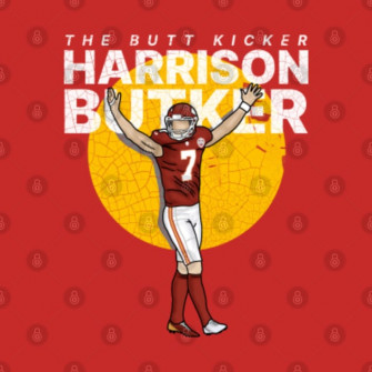 Harrison Butker Cartoon Illustration Wallpaper