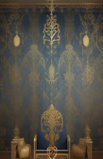 Royal Blue And Gold Wallpaper