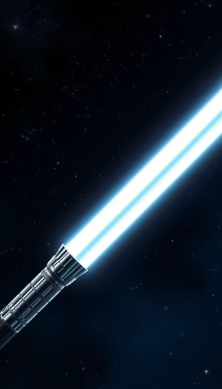 White Lightsaber Wallpaper