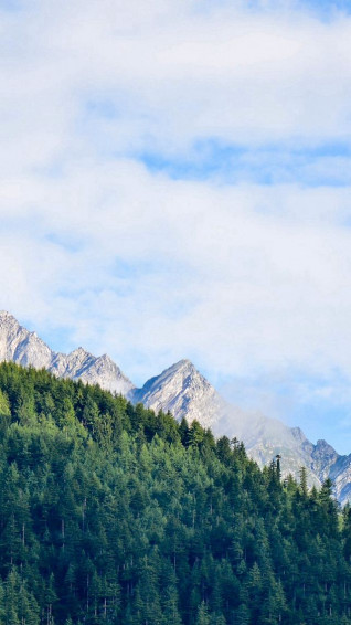 Nature Mountain Sky Blue Green Sunny Summer iPhone 5s Wallpaper