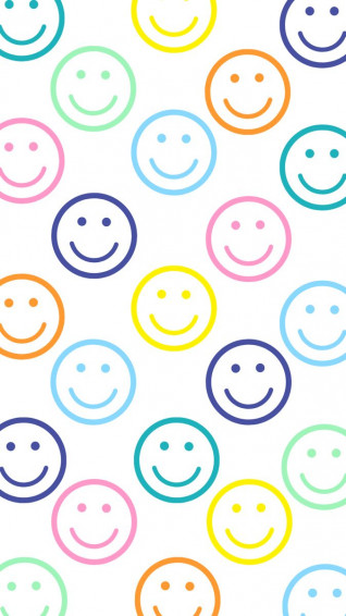 Multicolor Smiley Faces iPhone Wallpaper Themes Vintage Flowers