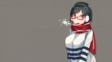 Ear Muffs Meganekko Blushing Anime Kantai
