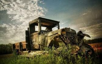 Abandoned Old Car HDr Wallpaper