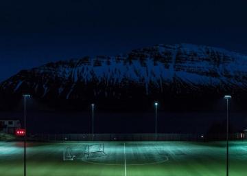 Wallpaper Id Turf Soccer Pitch Illuminated By