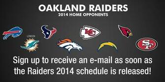 Oakland Raiders Schedule Notification
