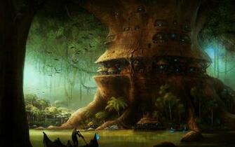 Tree House Wallpaper