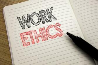 Handwriting Announcement Text Showing Work Ethics Business