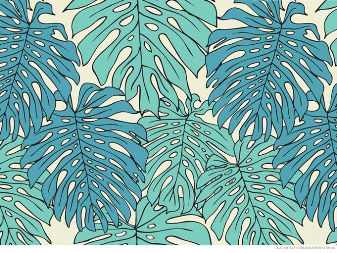 Poppytalk On The Radar Tropical Print Wallpaper