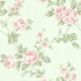 Mint Floral Trail Bloom Beacon House Wallpaper