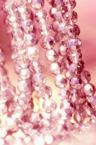Pink Bling Beads iPhone Wallpaper Sparkle